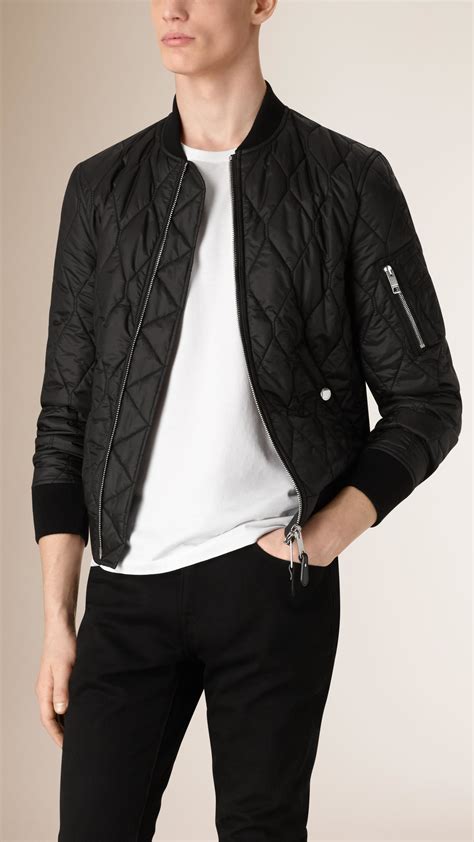 burberry black jacket men|Burberry quilted jackets for men.